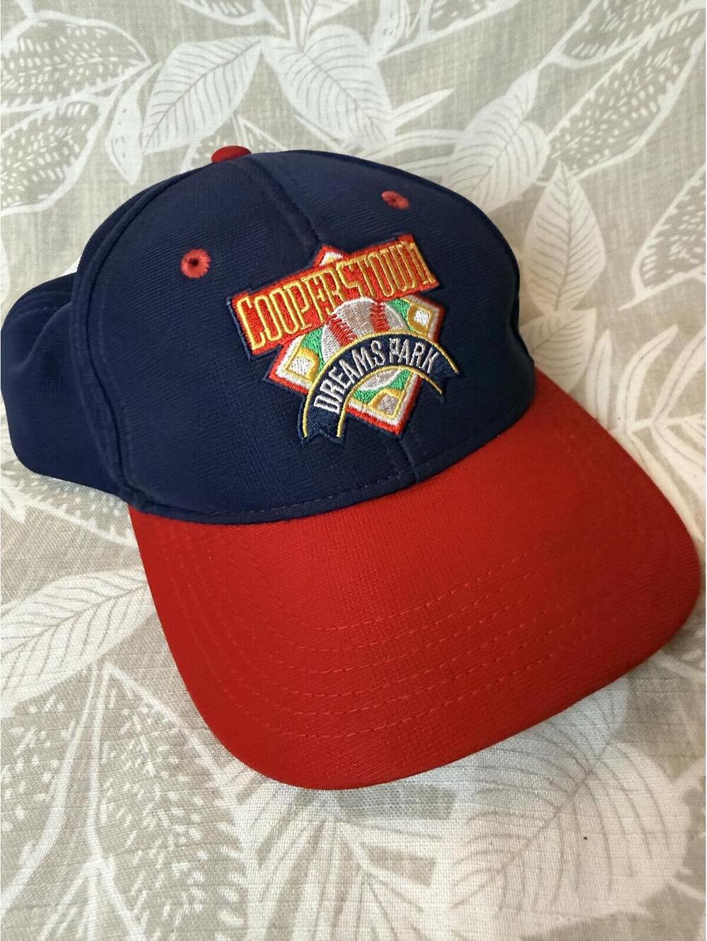 Vintage Cooperstown Dreams Park Baseball Cap Navy Red Embroidered Snapback